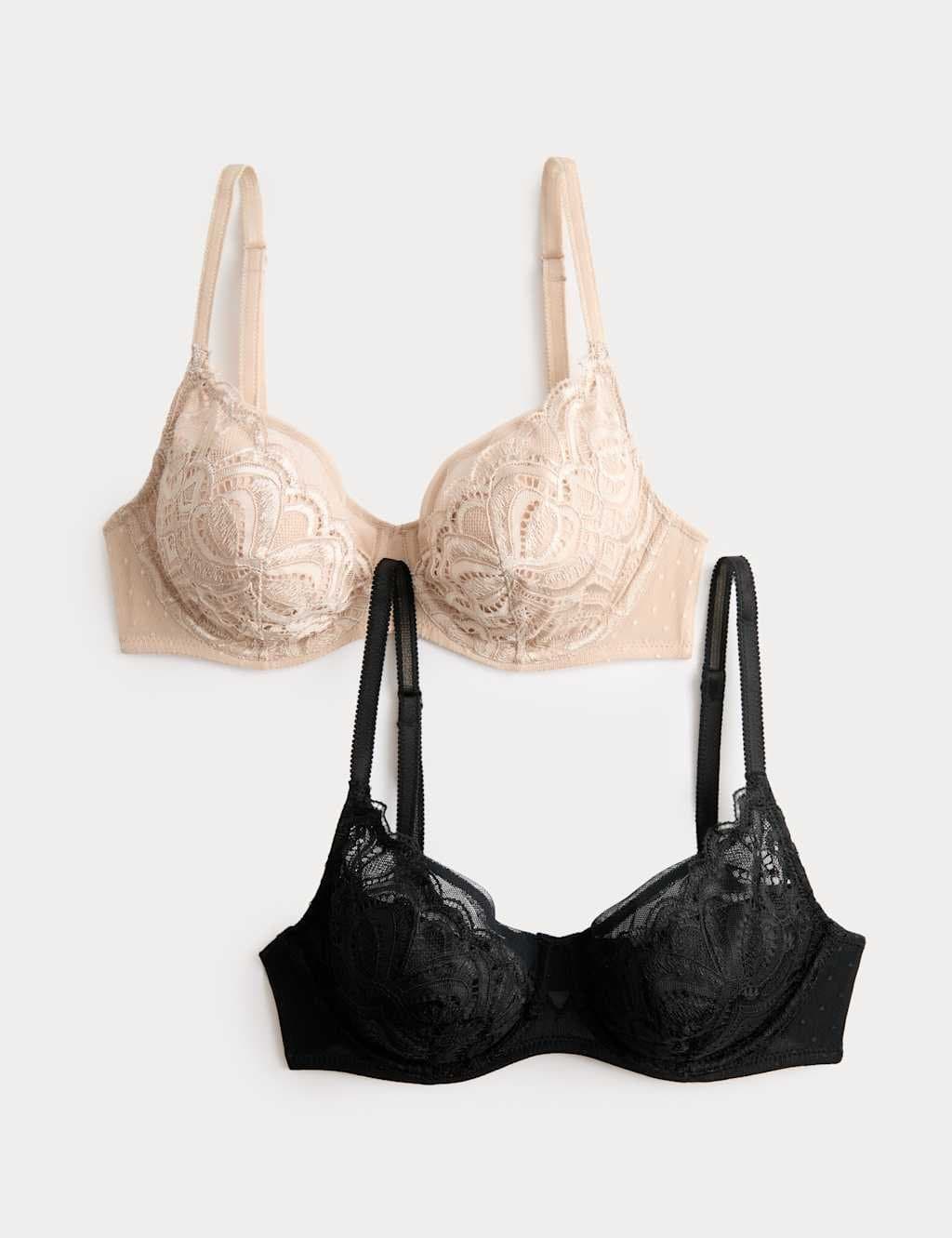 Marks & Spencer M&S Black Mix Amelia Natural Lift Lace Wired Bras (A-E)