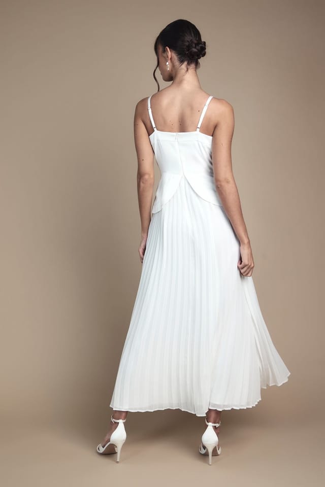 Coast Coast Women's Strappy Crepe Maxi Wedding Dress in Ivory - 3