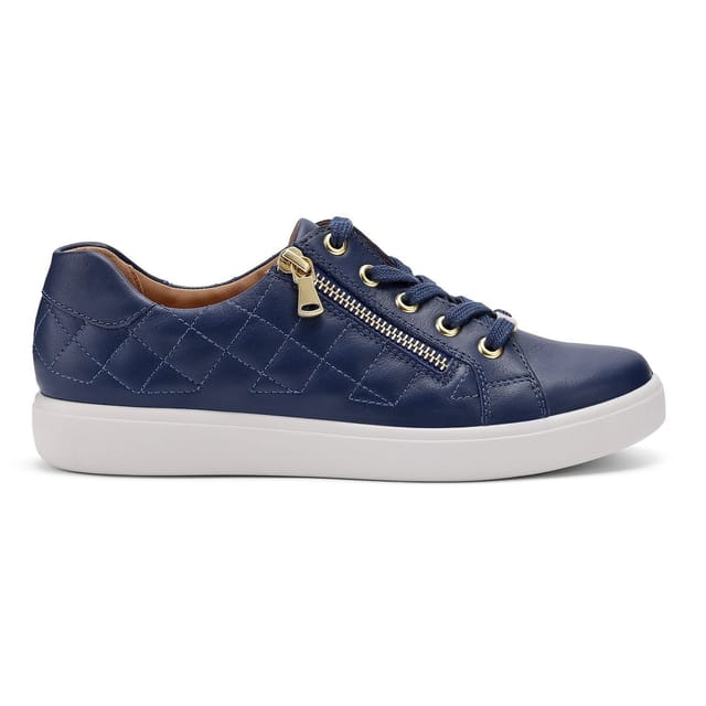 Hotter Hotter Women's Extra Wide 'Wonder' Quilted Trainers in Dark Navy - 2