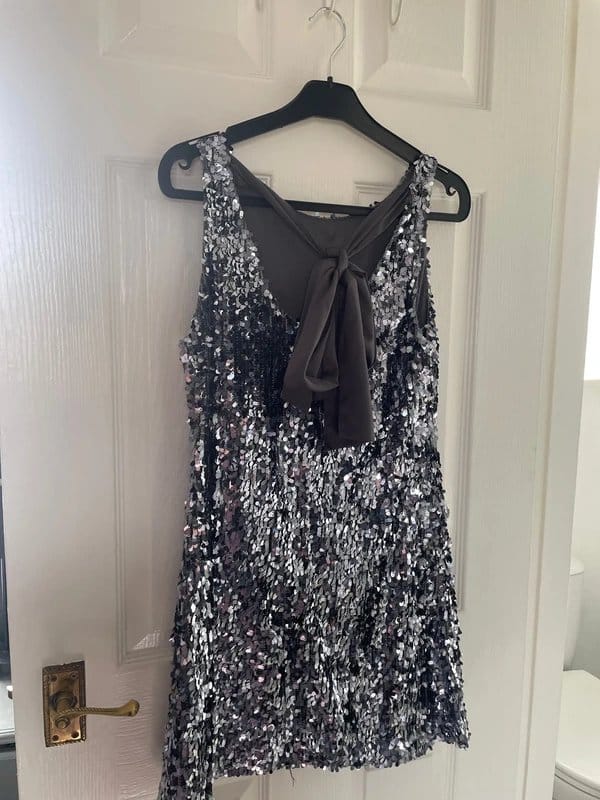 New Look Silver Sequin Mini Dress