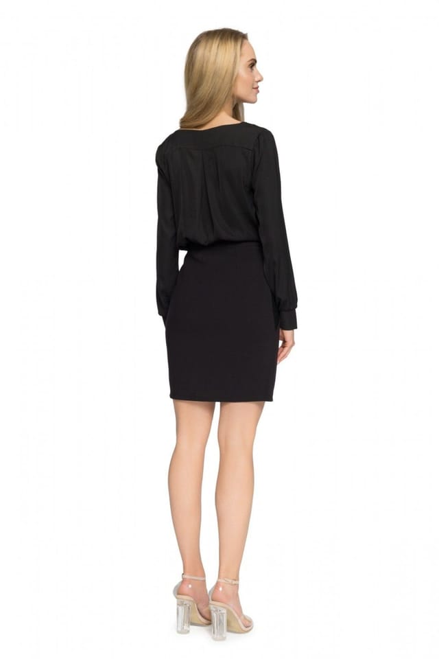 Love Lace Love Lace Women's Smooth Airy V Neck Blouse Everyday Wear in Black - 2