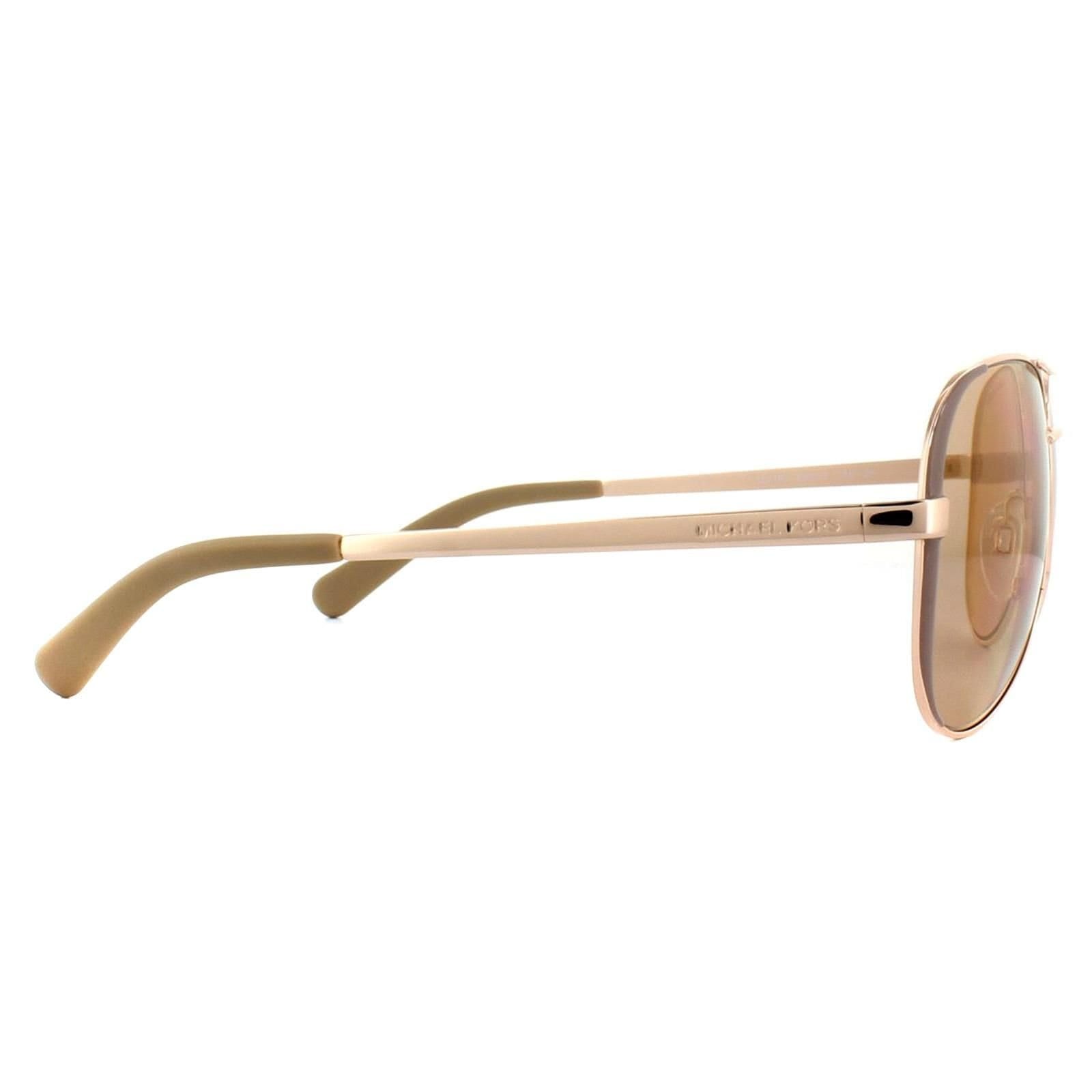 Michael Kors Michael Kors Women's Aviator Polished Rose Gold Rose Gold Mirror Sunglasses - 4