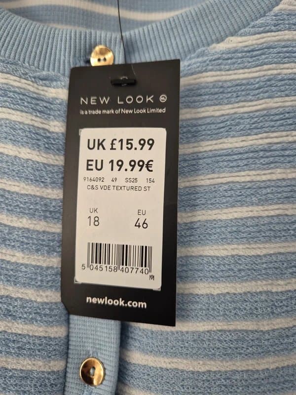 New Look New Look blue stripe waistcoat