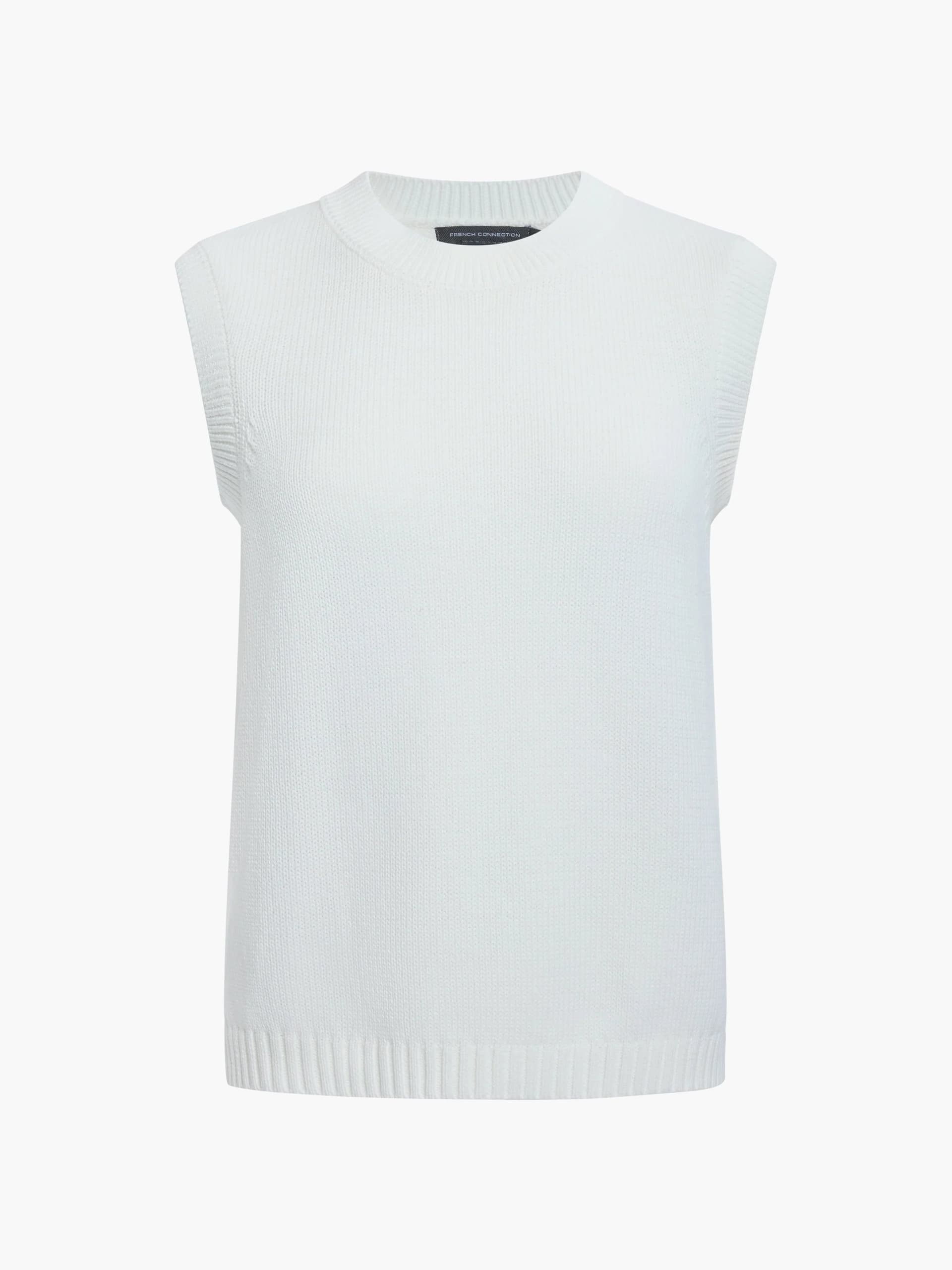 French Connection Oversized Knit Tank Summer White