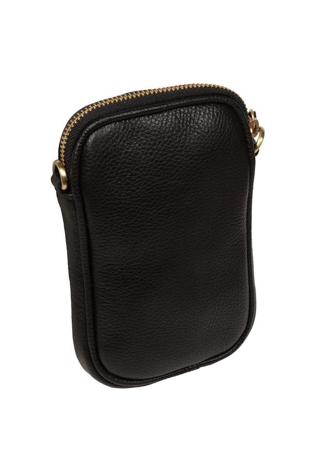 Pure Luxuries London Pure Luxuries London Women's 'Cosima' Leather Cross Body Phone Bag in Black - 2