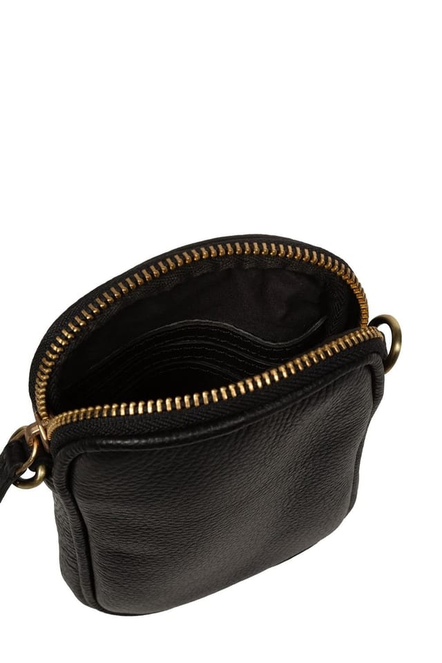 Pure Luxuries London Pure Luxuries London Women's 'Cosima' Leather Cross Body Phone Bag in Black - 3