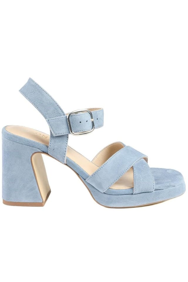 Jones Bootmaker Jones Bootmaker Women's Gladiola2 Leather Platform Sandals in Light Blue - 2