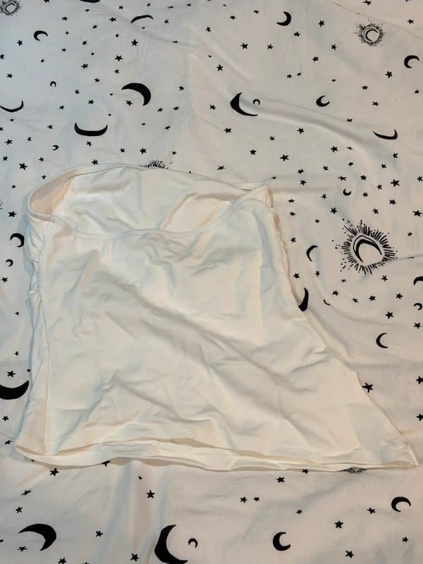 Bershka Bershka Asymmetrical Bandeau Tube Top Ruched Size S