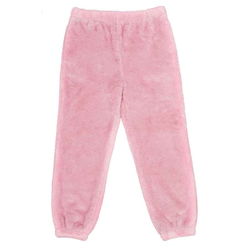Brand Lab Brand Lab Men's Fluffy Fleece Jogging Bottoms in Baby Pink