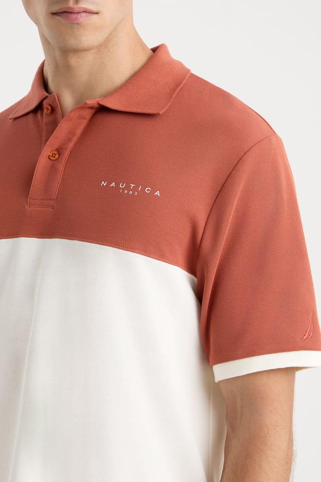 Nautica Nautica Men's Stellan Polo Shirt in Terracotta - 3