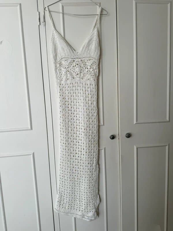 ASOS Design ASOS white crochet beach dress