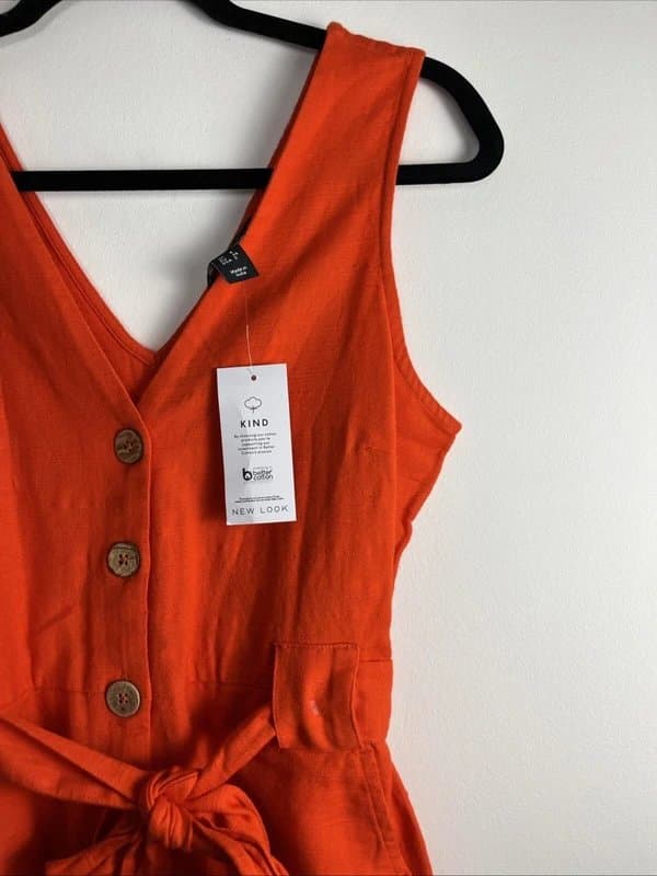 New Look New look - v-neck playsuit - size uk 6 - red