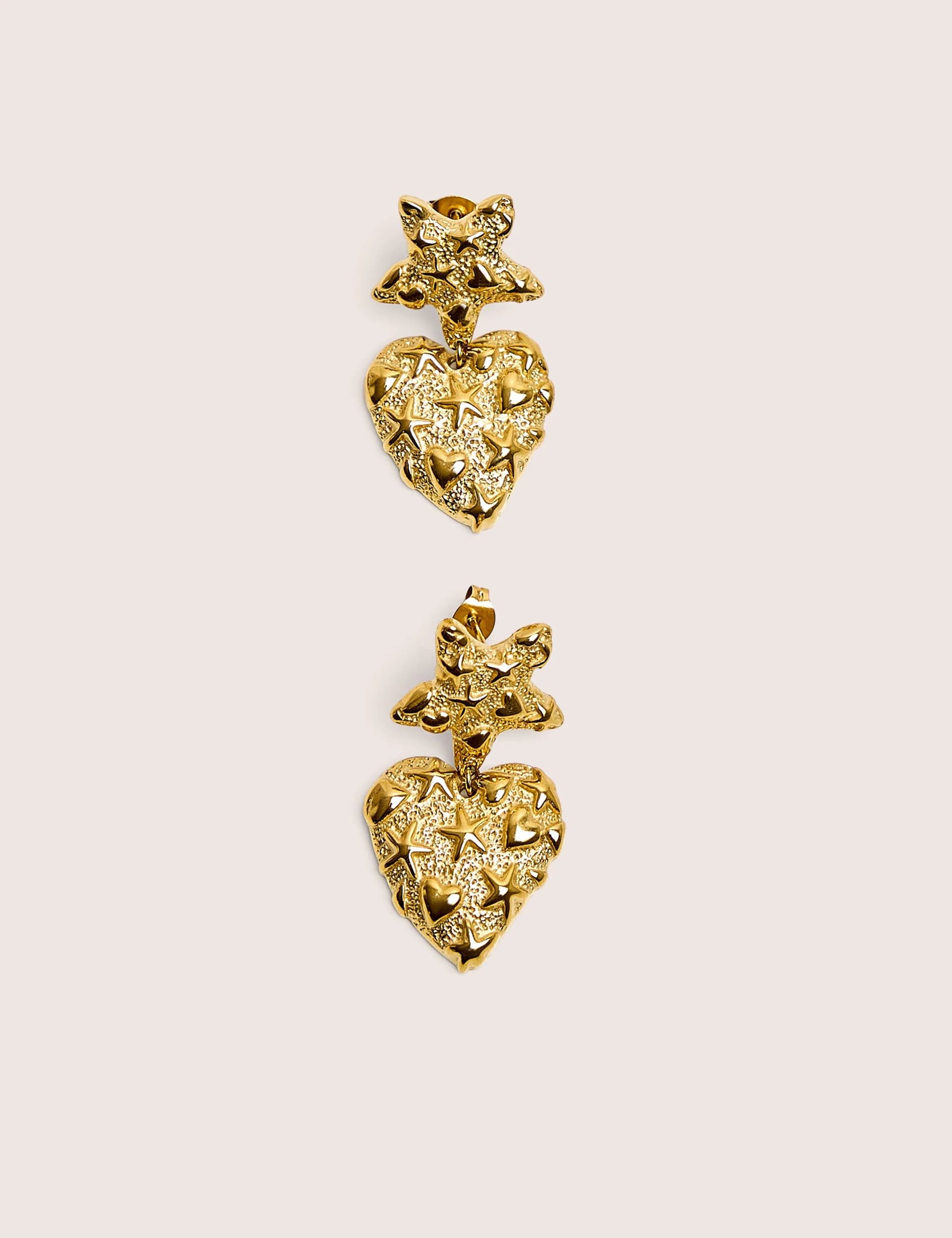 Public Desire Heart and Star Gold Plated Earrings