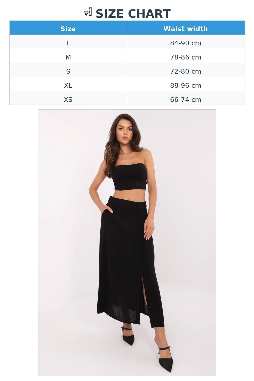 Love Lace Love Lace Women's Viscose Midi Skirt with Pockets in Black - 4