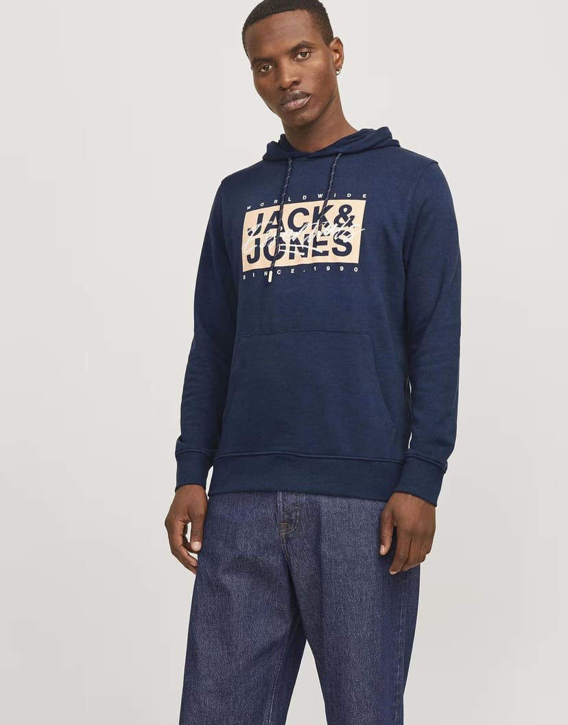 ASOS Jack & Jones Hoodie in navy blazer - 1