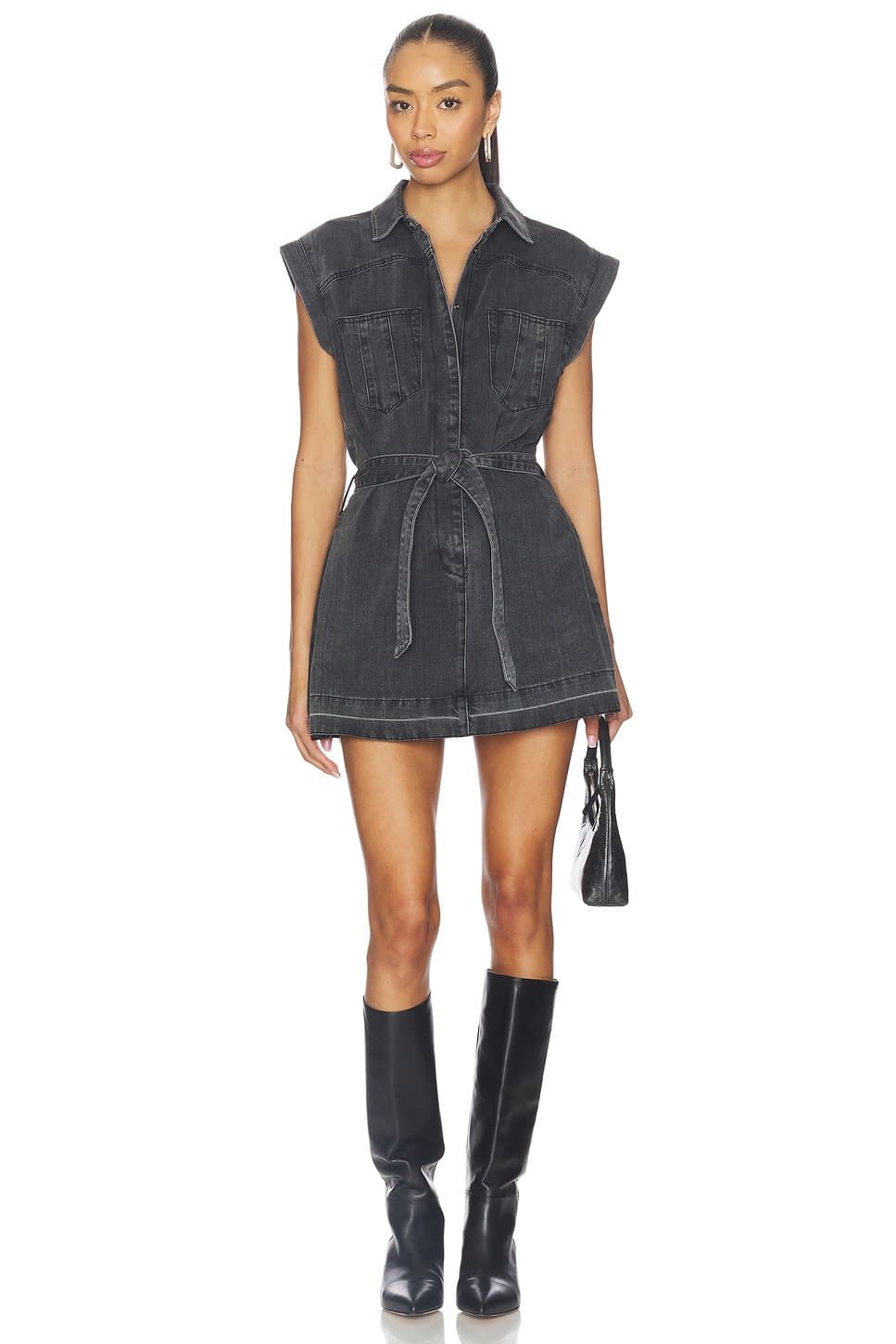 revolve Rogue Aviator Mini Denim Dress