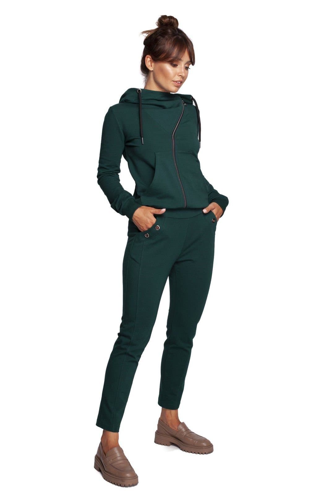 Love Lace Love Lace Women's Knit Straight Leg Pants with Pockets in Green