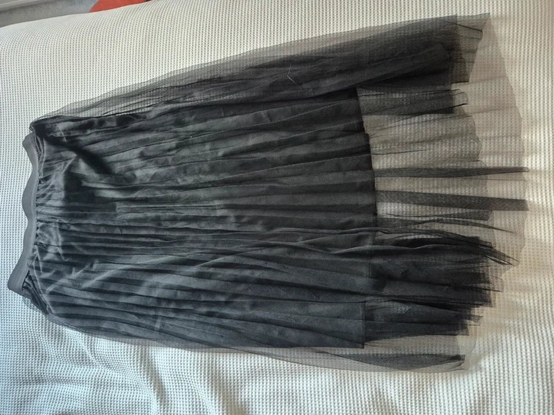 New Look New Look Black Chiffon Skirt Size 12 - 1