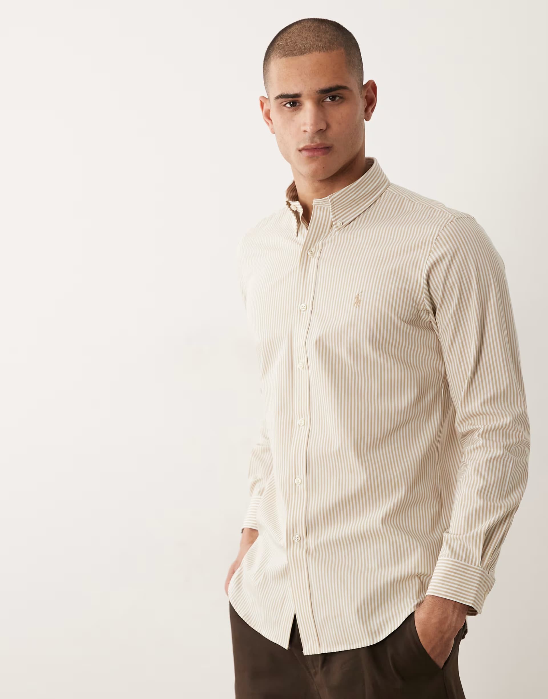 ASOS Polo Ralph Lauren Beige Striped Shirt by ASOS