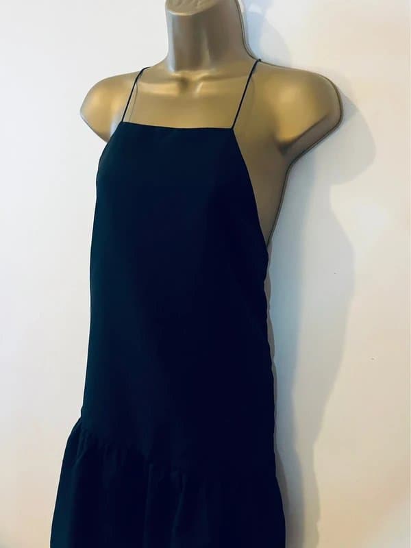Never Fully Dressed Never fully dressed black cami tiered mini dress size 8