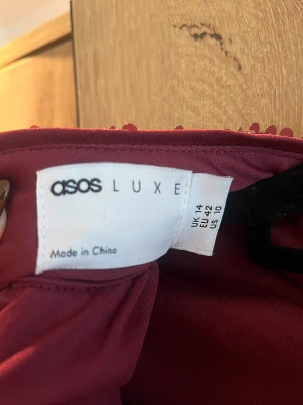 ASOS ASOS Luxe Velvet Sequence Maxi Dress - 14