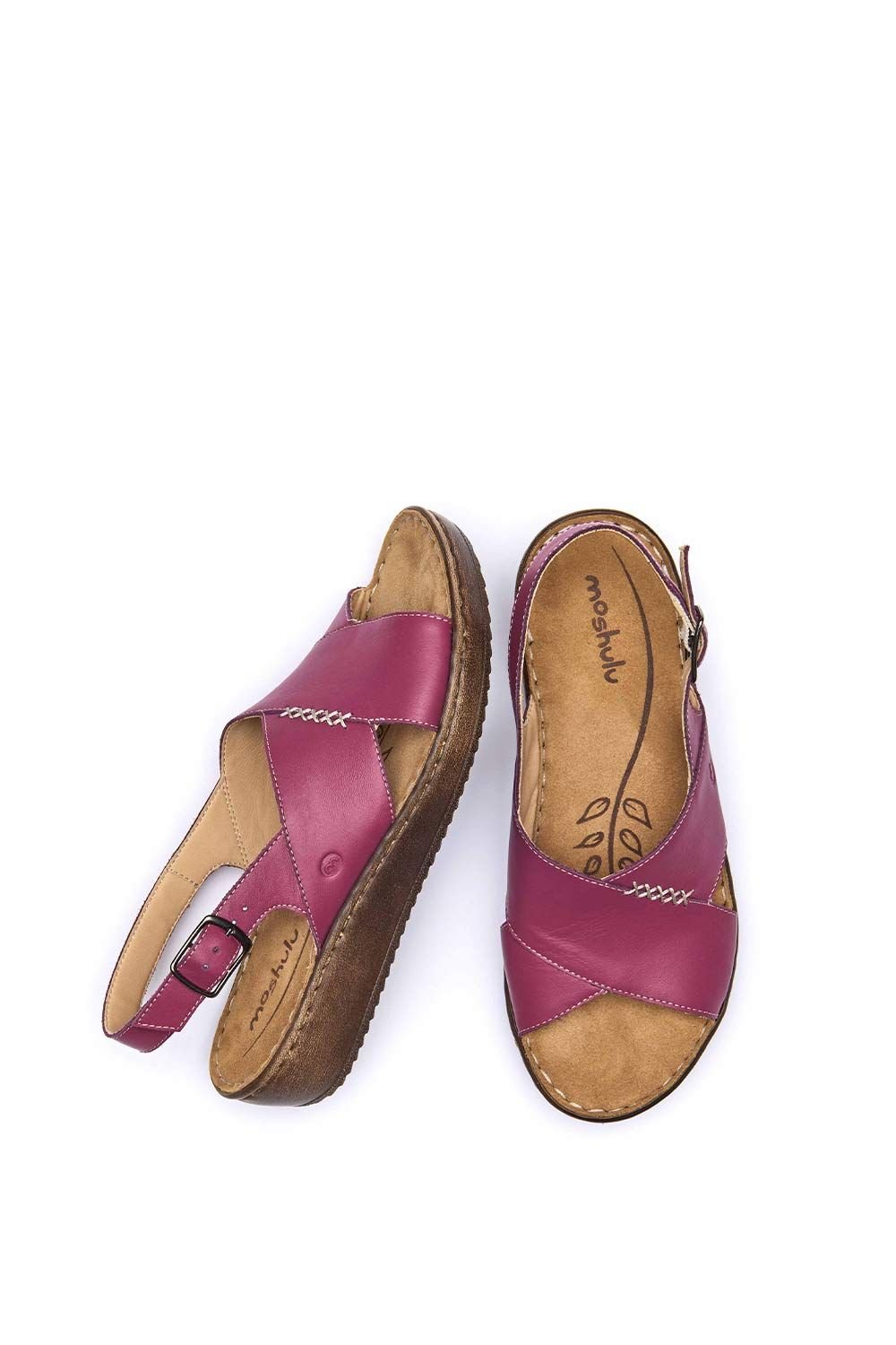 Moshulu Moshulu Women's 'Santa Barbara' Slingback Crossover Sandals in Fuchsia - 2