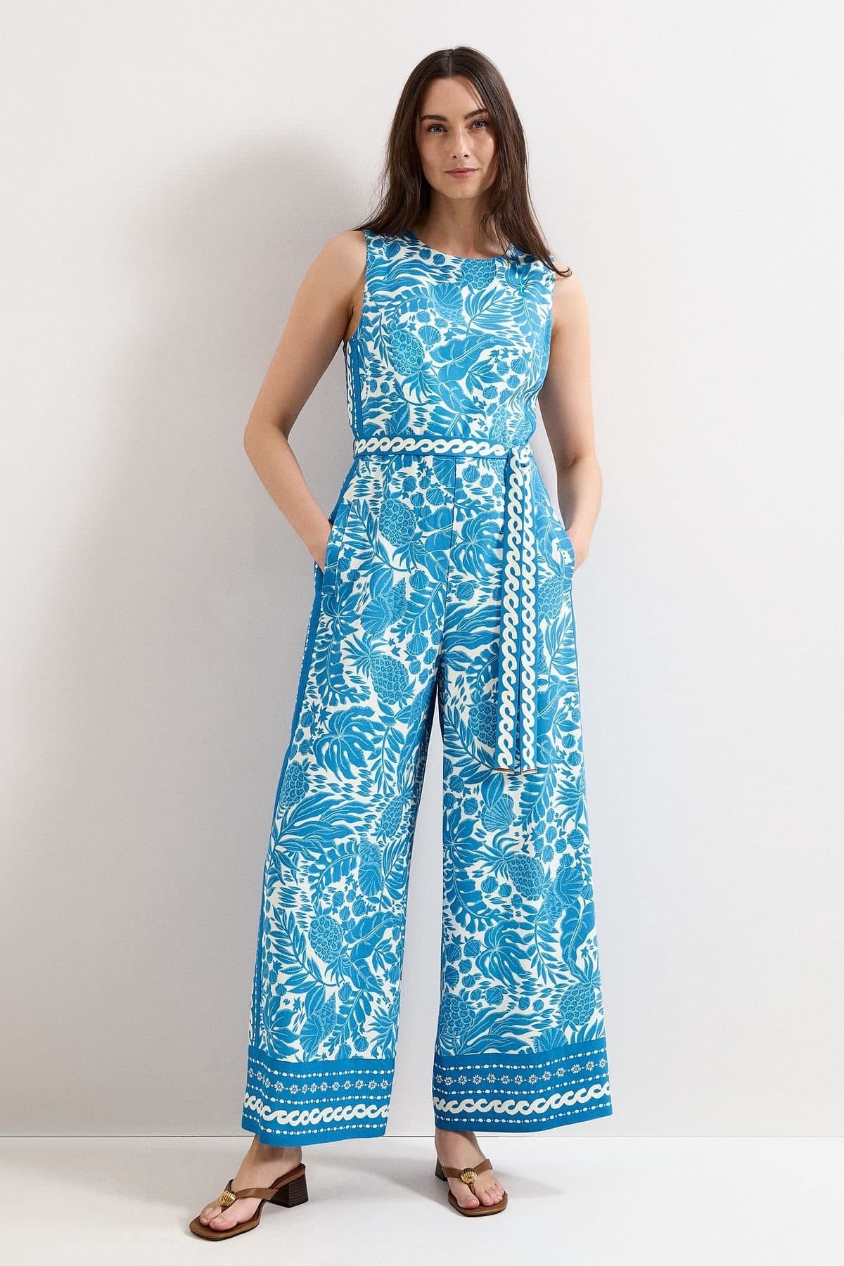 Phase Eight Phase Eight Women's Cyra Prnted Jumpsuit in Turquoise