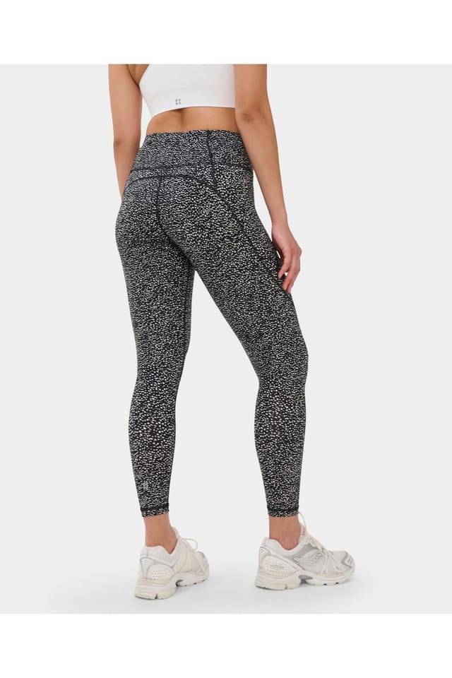 Sweaty Betty Sweaty Betty Women's Power 7/8 Workout Leggings Black Micro Dot Print - 2