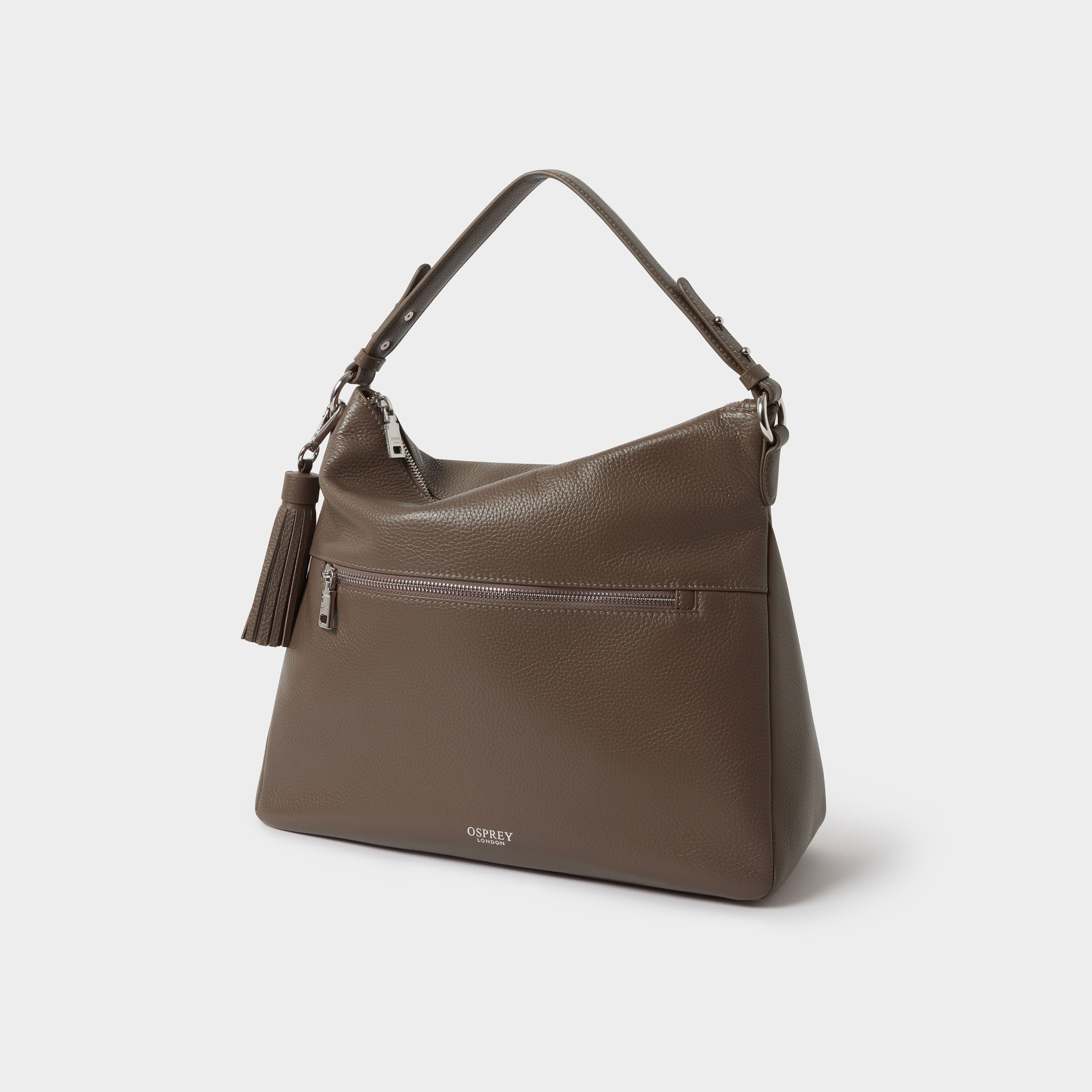 OSPREY LONDON OSPREY LONDON Women's The Stella Leather Hobo Bag in Light Brown - 2