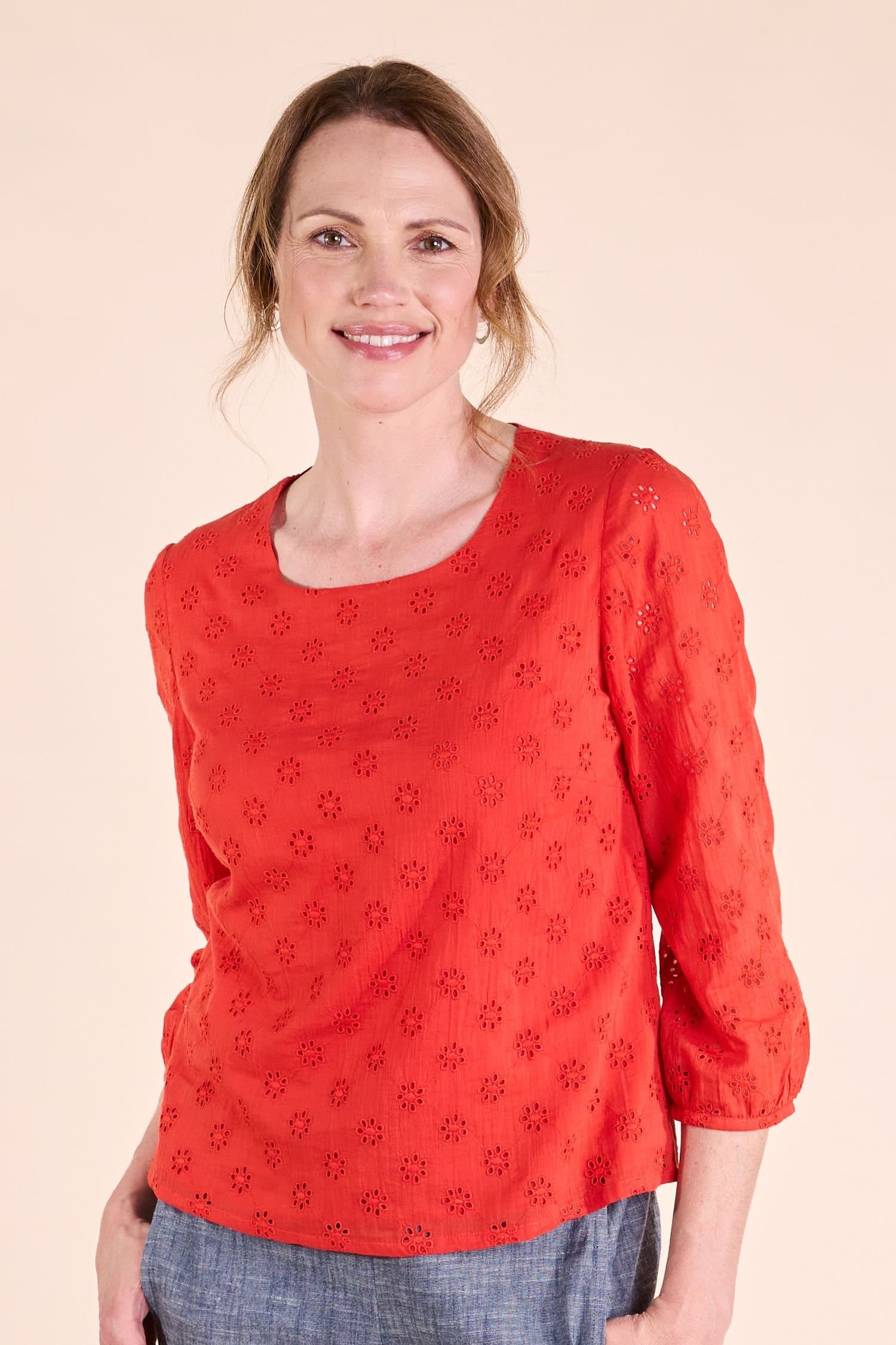 Nomads Clothing Nomads Clothing Red Embroidered Blouse