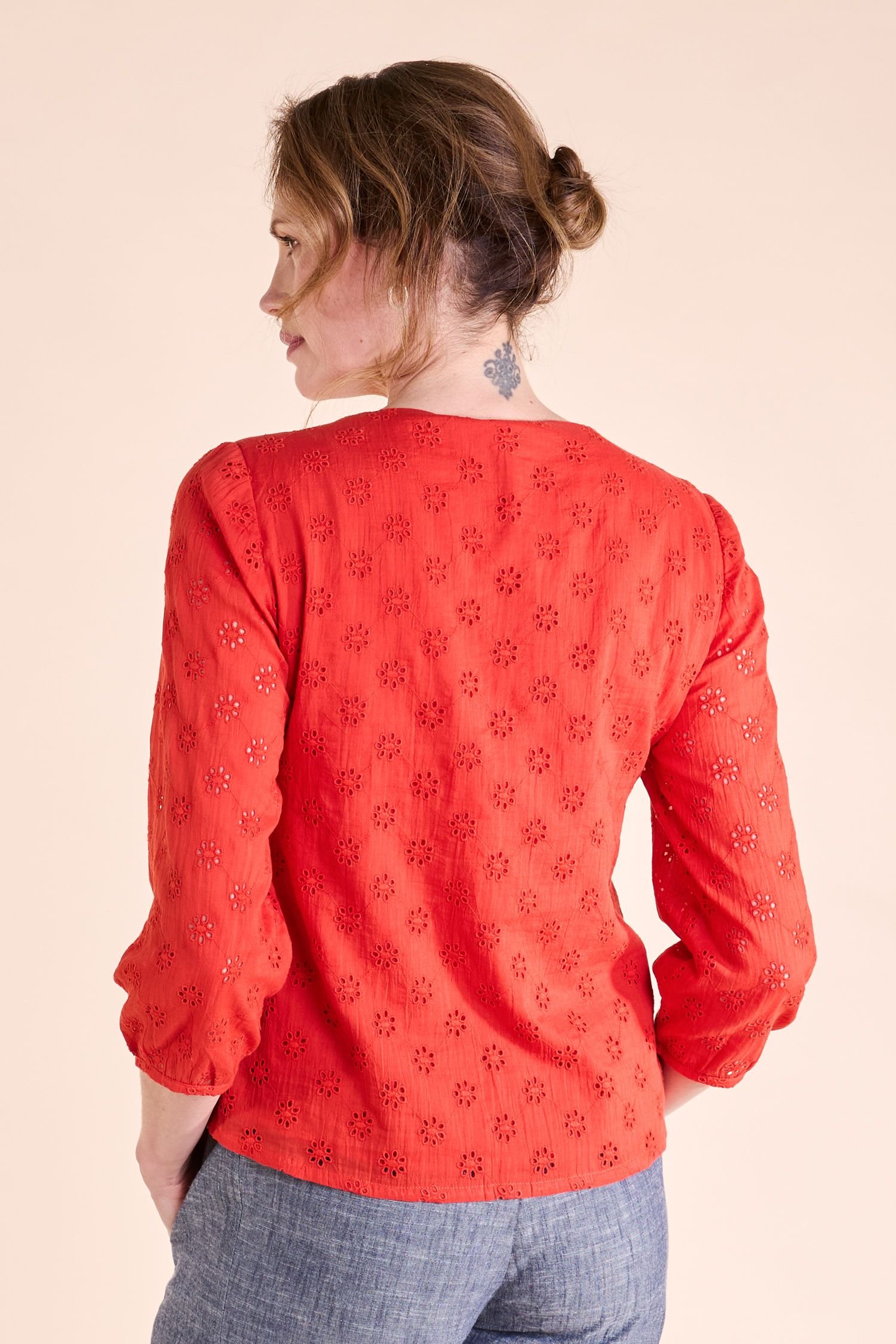 Nomads Clothing Nomads Clothing Women's Broderie Top in Red - 2