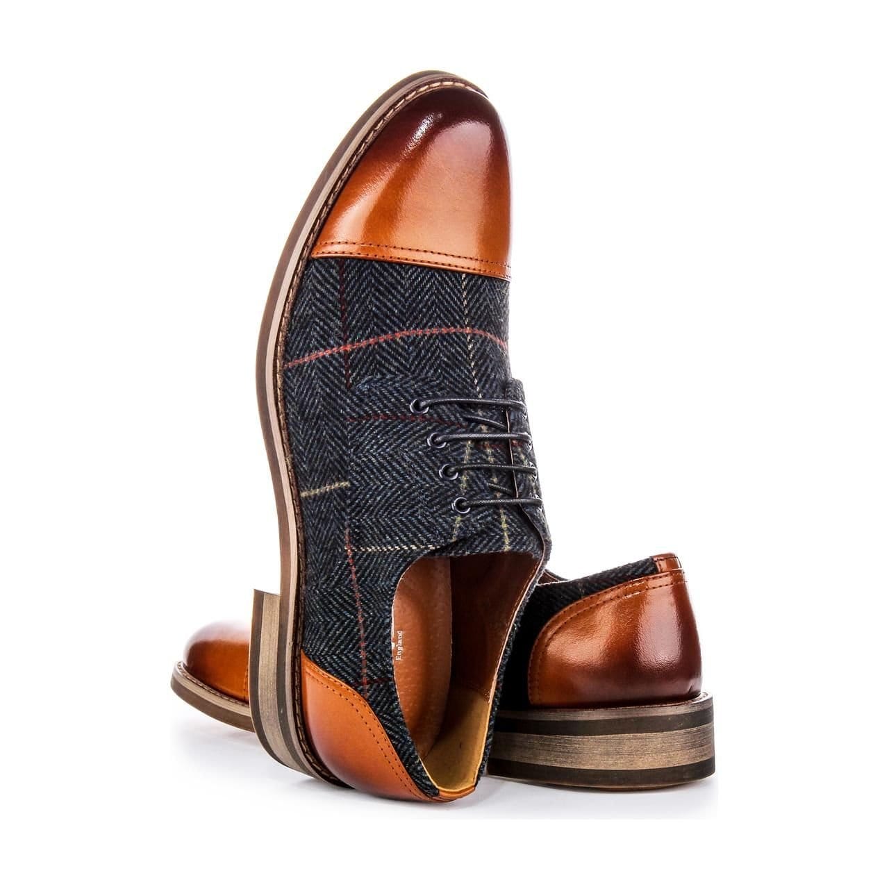 JUSTINREESS ENGLAND JUSTINREESS ENGLAND Men's 'Theon' Leather Shoes in Navy - 4