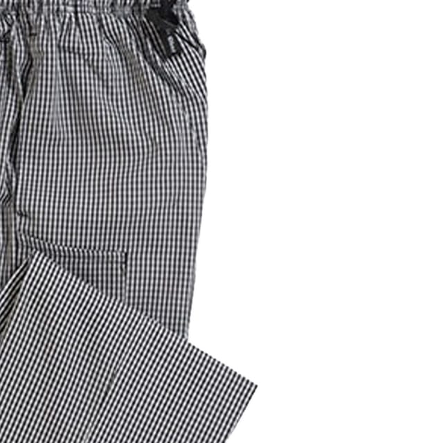 Le Chef Le Chef Men's Professional Checked Chef Trousers in Black - 2