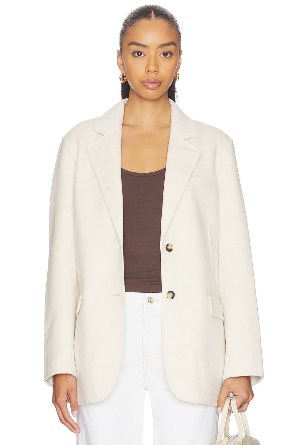 revolve Revolve Elegant Wool Blazer in Ivory