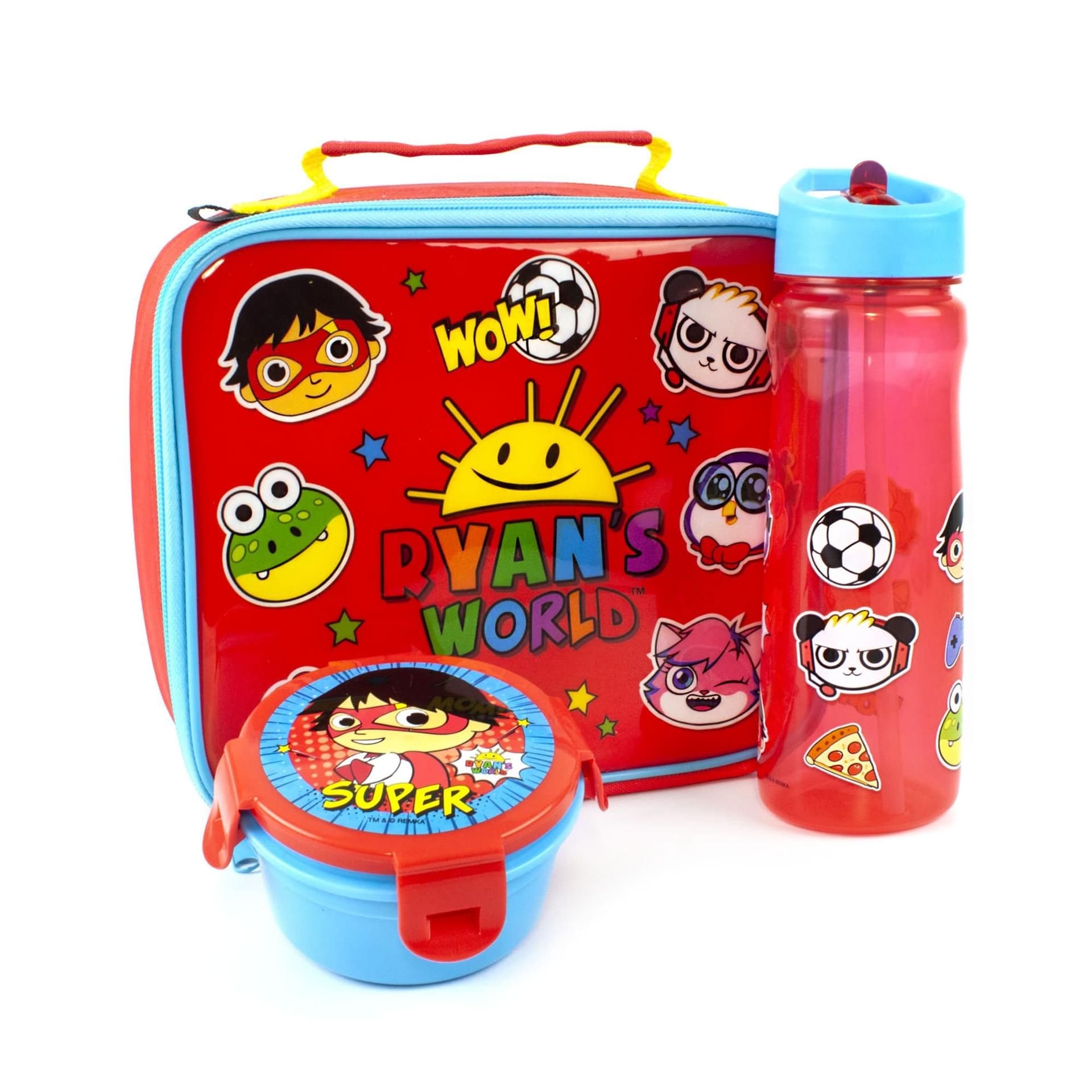 Ryans World Ryans World Men's Lunch Bag Bottle & Snack Pot | Boys Red | Official