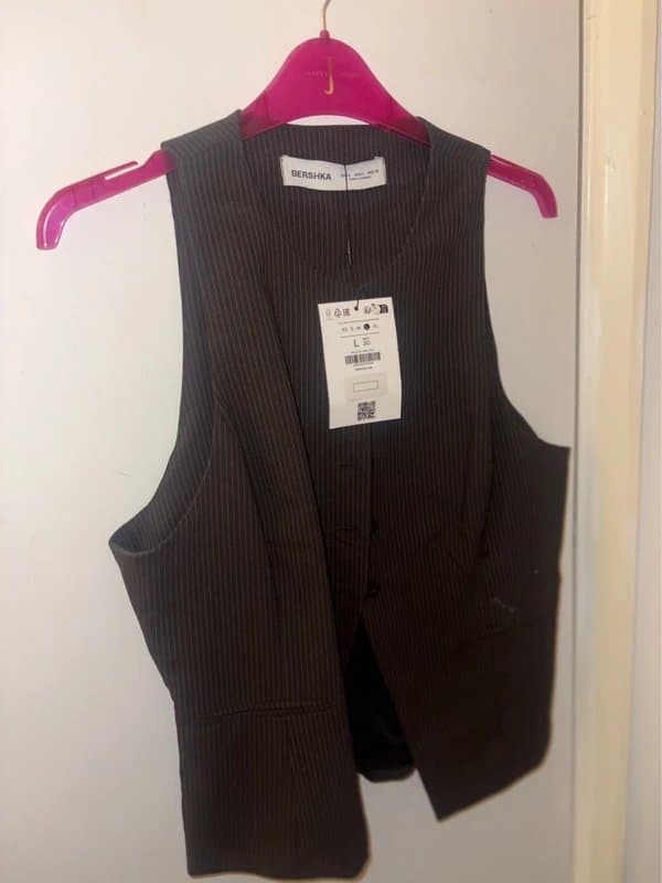 Bershka Bershka pin stripe waist coat