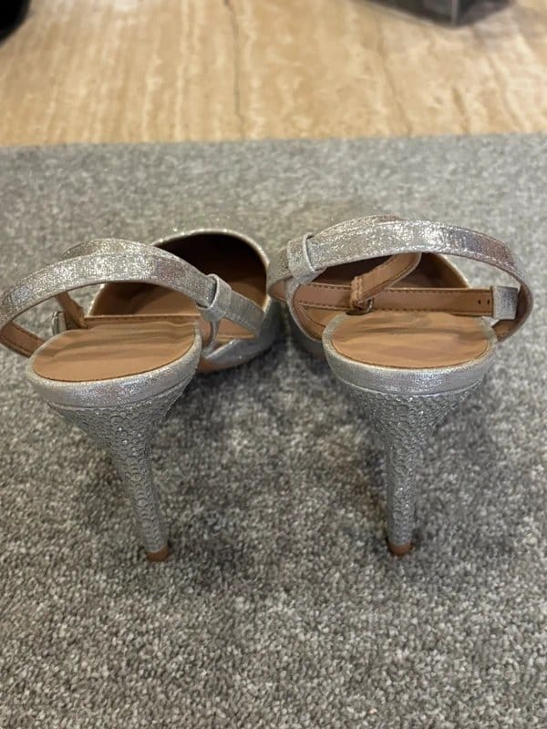 New Look Silver embellished heels - 1