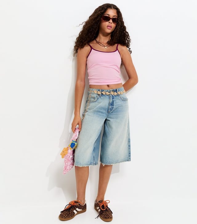 New Look Girls' Pink Jersey Scoop Neck Cami Top New Look - 3