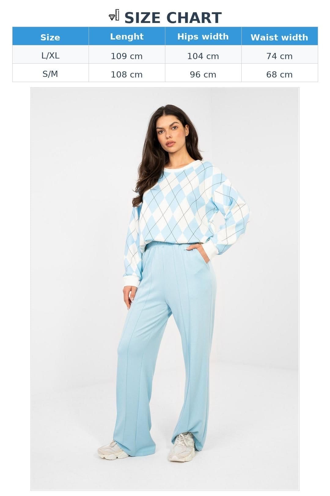 Love Lace Love Lace Women's Buttery Soft Wide Leg High Waist Tracksuit Trousers in Blue - 4