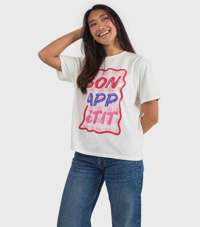 Custard Women's White Bon Appetit T-Shirt Custard New Look - 2