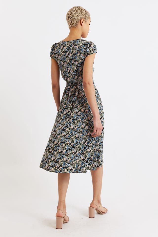 Louche Louche Women's Cathleen Midi Watercolour Floral Tea Dress - 2