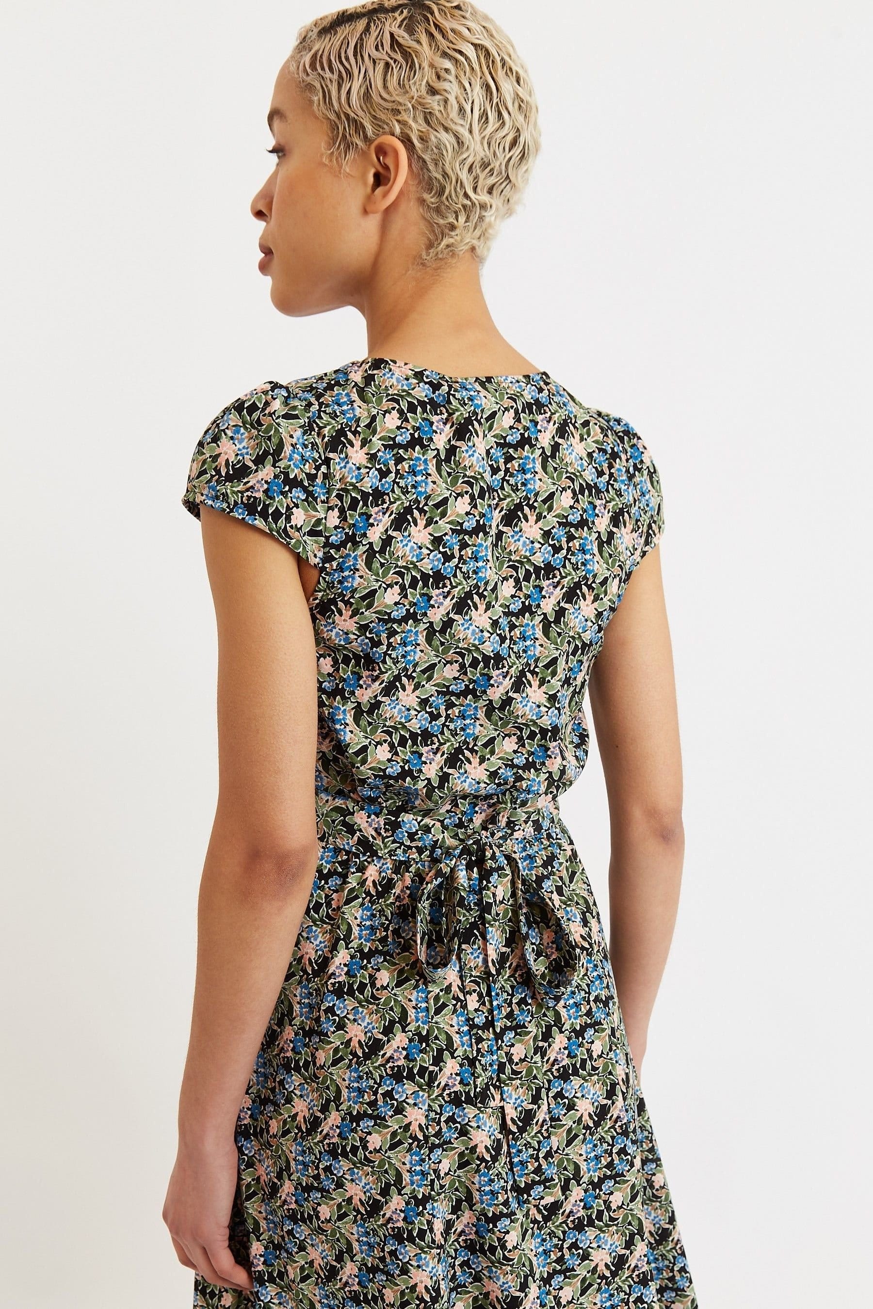Louche Louche Women's Cathleen Midi Watercolour Floral Tea Dress - 4