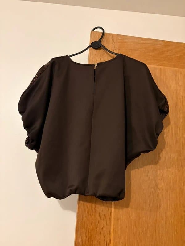 New Look Brown sequin top