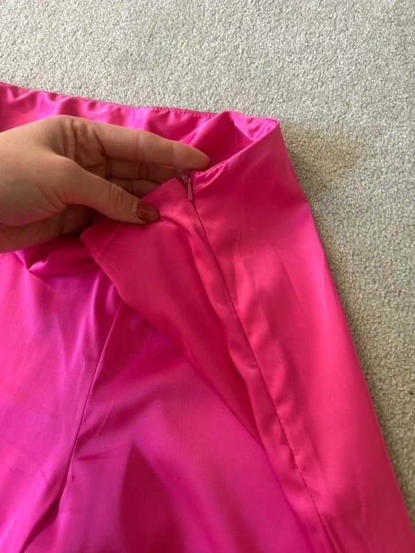 Never Fully Dressed Never Fully Dressed fuchsia Pink SilkyTrousers - size 10