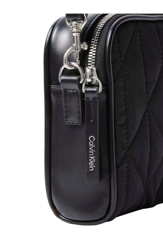 Calvin Klein Calvin Klein Women's Quilted Nylon 2X Strap Camera Bag Black - 2