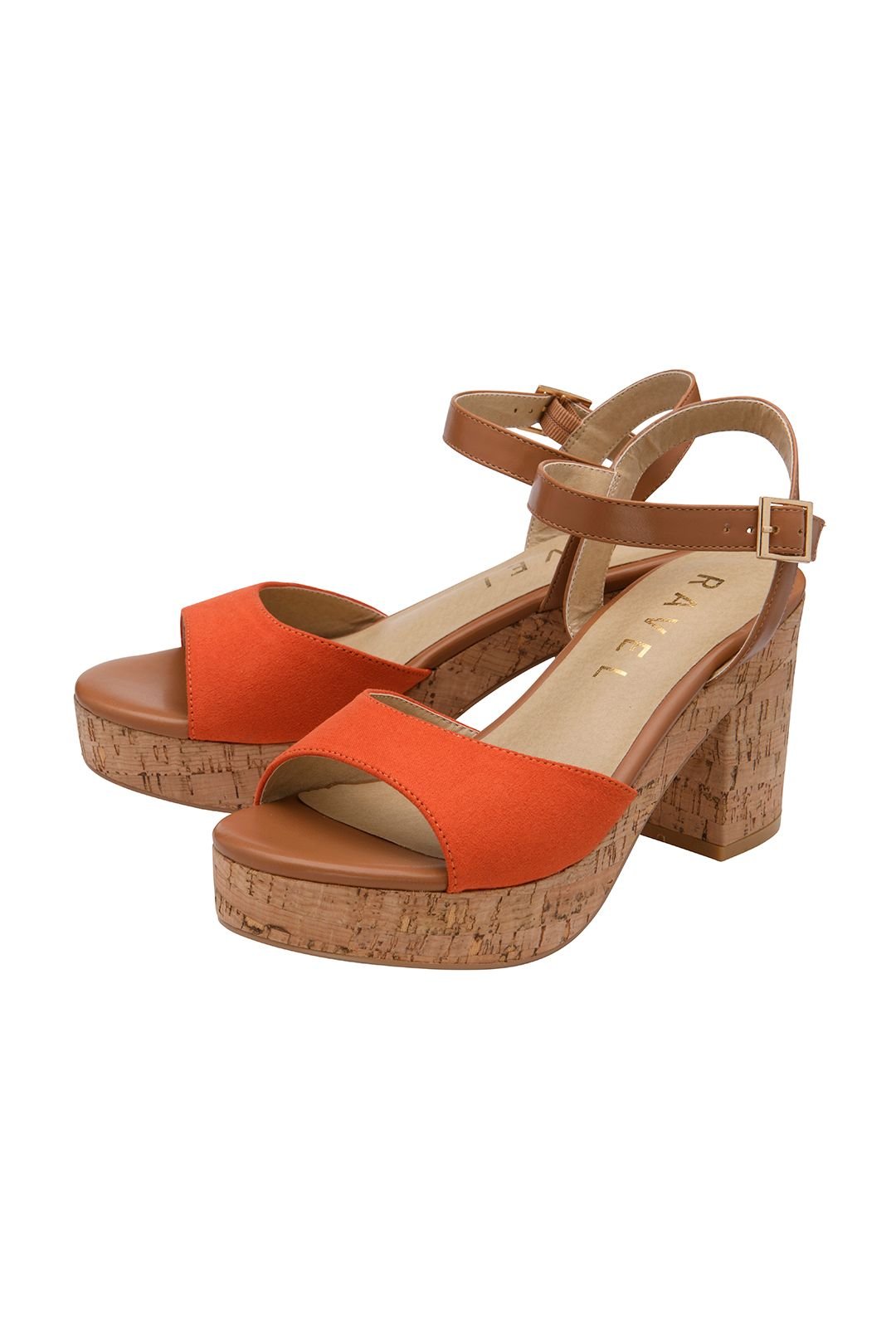 Ravel Ravel Women's 'Hauxley' Microfibre Block-Heel Sandals in Orange - 2