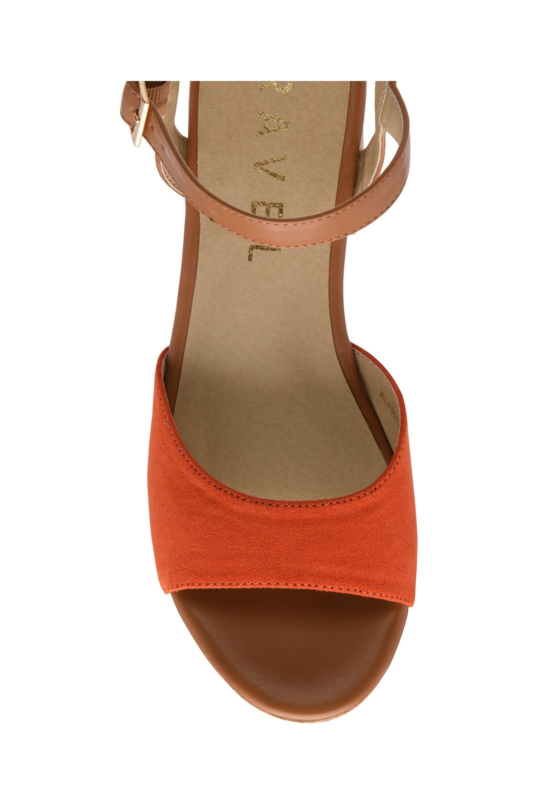 Ravel Ravel Women's 'Hauxley' Microfibre Block-Heel Sandals in Orange - 4