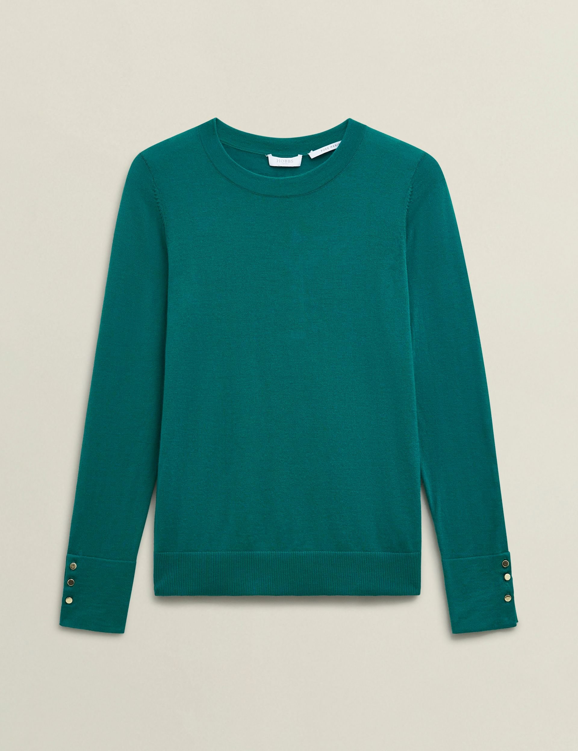Hobbs London Hobbs London Women's Penny Merino Jumper in Teal - 2
