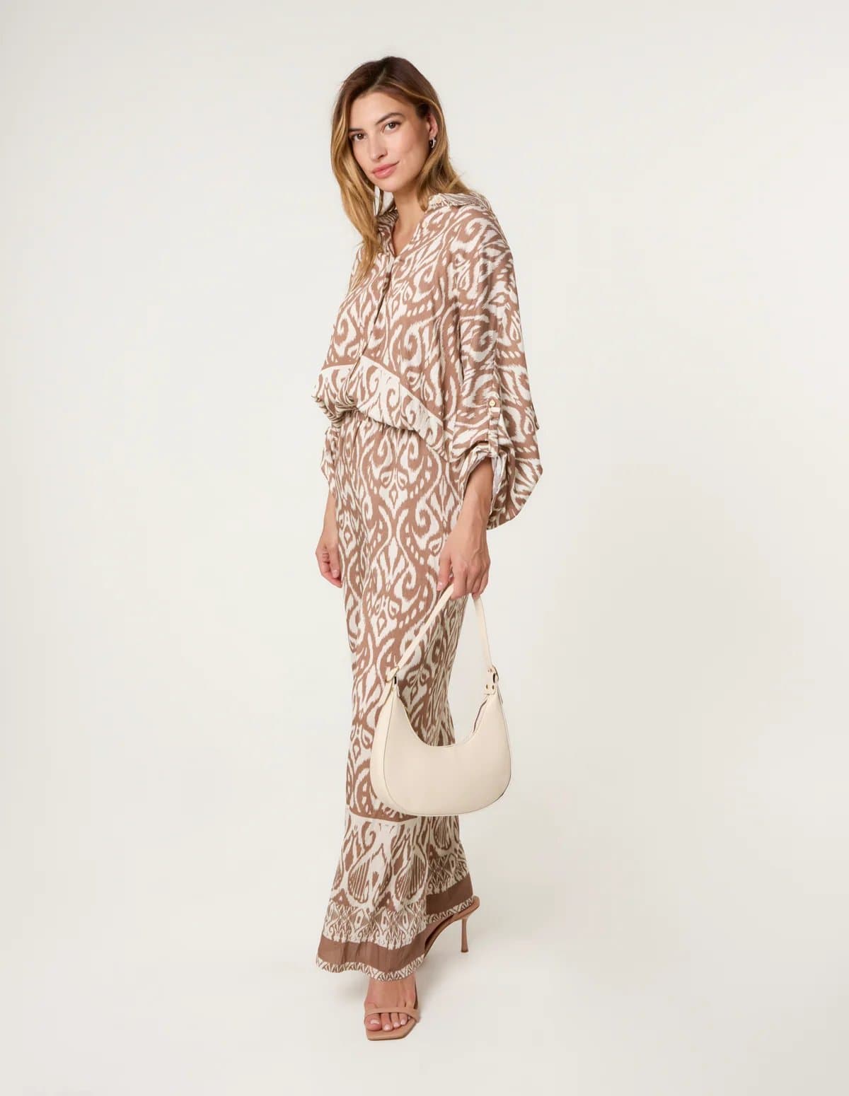 Blue Vanilla Printed Elasticated Trousers