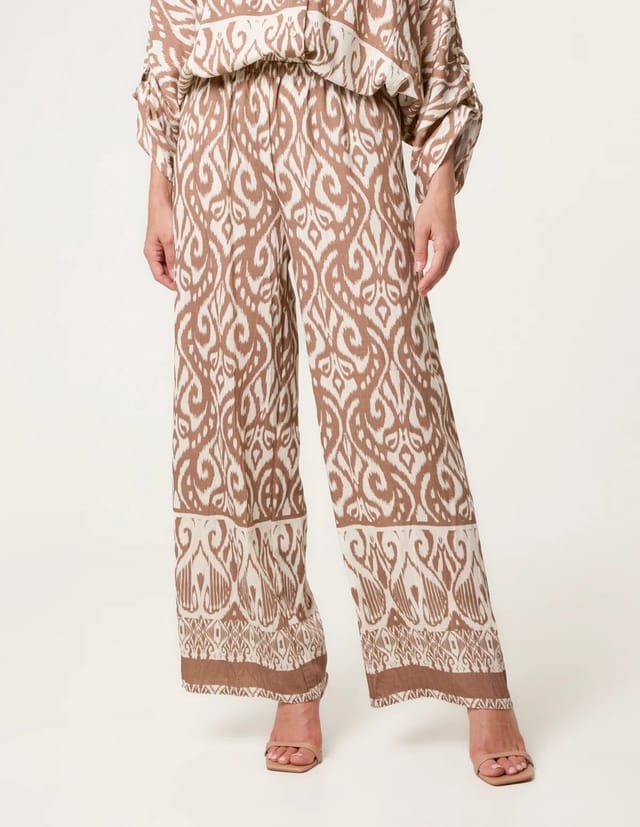 Blue Vanilla Printed Elasticated Trousers - 2